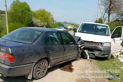 На Тернопільщині зіткнулися два автомобілі. Потерпілий у важкому стані