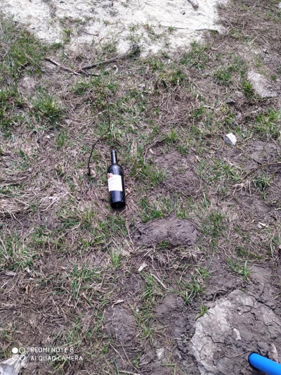 Пляшка біля гойдалки: на Тернопільщині невідомі залишили непотріб на дитячому майданчику (фотофакт)