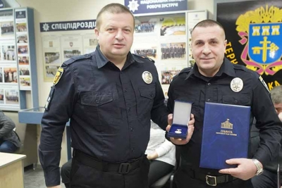 Поліцейського з Тернополя відзначили грамотою Верховної Ради України