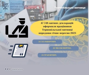 У Тернопільській митниці оформили 47 748 митних декларацій