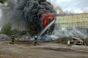 На Тернопільщині горів склад із паливними палетами