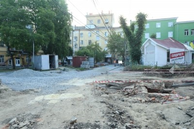 Як виглядає ремонт тернопільського двору поблизу Театрального майдану (фото)
