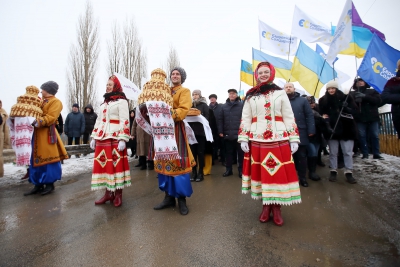 У День Соборності жителі Тернопільщини та Хмельниччини об’єдналися під синьо-жовтим стягом (фоторепортаж)