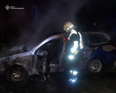 У Тернопільській області внаслідок ДТП загорілась іномарка: водія діставали з вогняної пастки рятувальники