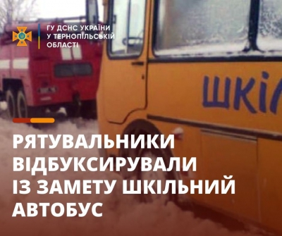 На Тернопільщині злетів у кювет шкільний автобус