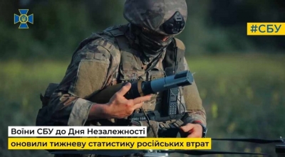 До Дня Незалежності воїни Служби безпеки України суттєво оновили тижневу статистику ворожих втрат