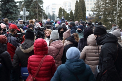 У Тернополі підприємці вийшли на акцію протесту проти локдауну (фото)