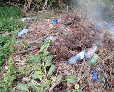 У селі на Тернопільщині люди завалюють кладовище сміттям (фото)