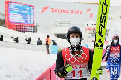 Представник Тернопілля Дмитро Мазурчук отримав високу оцінку за стрибок на Олімпіаді в Пекіні