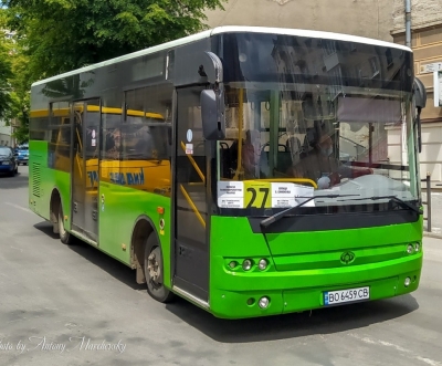 У Тернополі на автобусному маршруті №27 у вихідні збільшать кількість транспорту