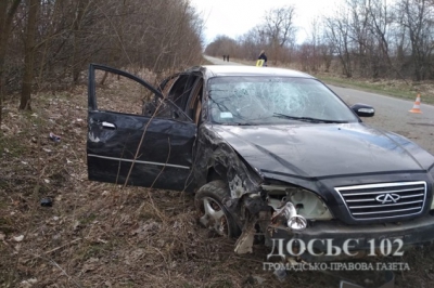 Автомобіль з’їхав у кювет та врізався в дерево: у ДТП на Тернопільщині травмувалося п&#039;ятеро людей