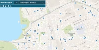 У Тернополі розробили Інтерактивну карту місць розташування захисних споруд