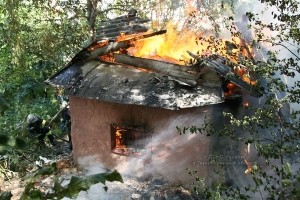 У Тернополі горів старий будинок (фото)