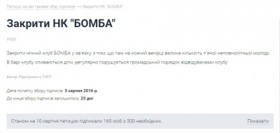 Тернополяни вимагають закриття одіозного нічного клубу