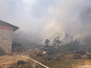 Під час пожежі на Тернопільщині згоріло 600 тюків соломи