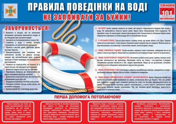 Рятувальники закликають жителів Тернопільщини бути обережними під час відпочинку на воді