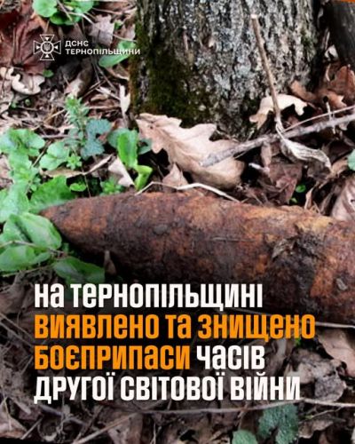 На Тернопільщині знищили вибухонебезпечні предмети