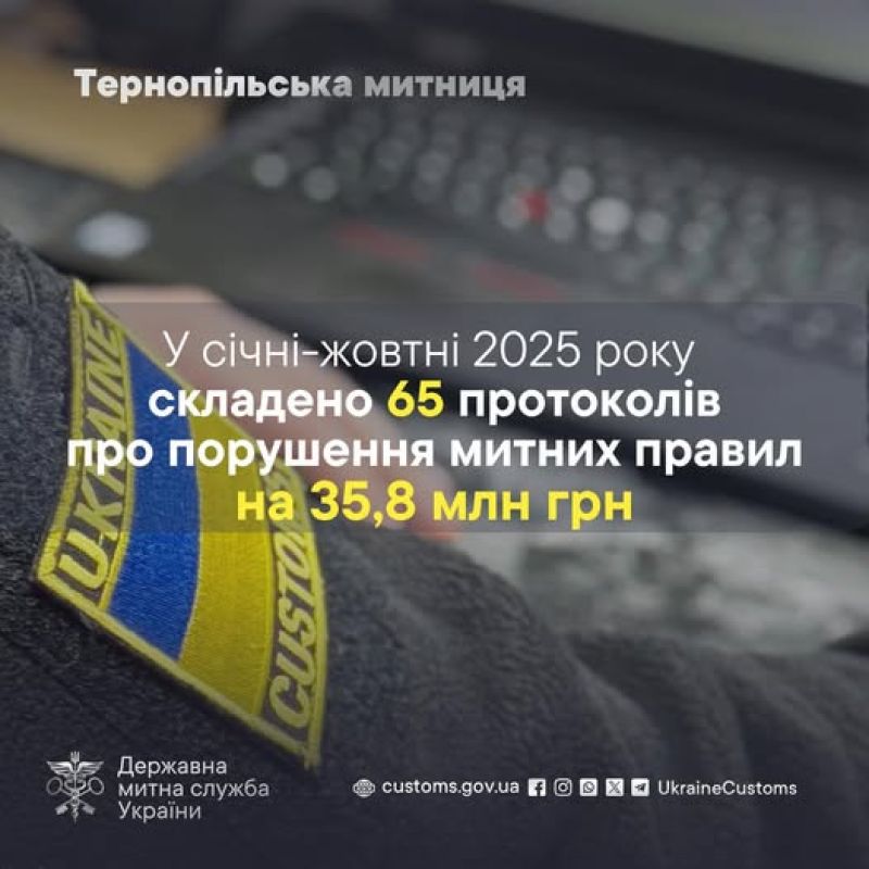 Тернопільська митниця зупинила спроби обійти митне законодавство: десятки протоколів та мільйонні штрафи для порушників