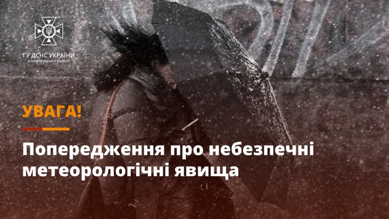 Сильний вітер та ожеледицю прогнозують завтра на Тернопільщині