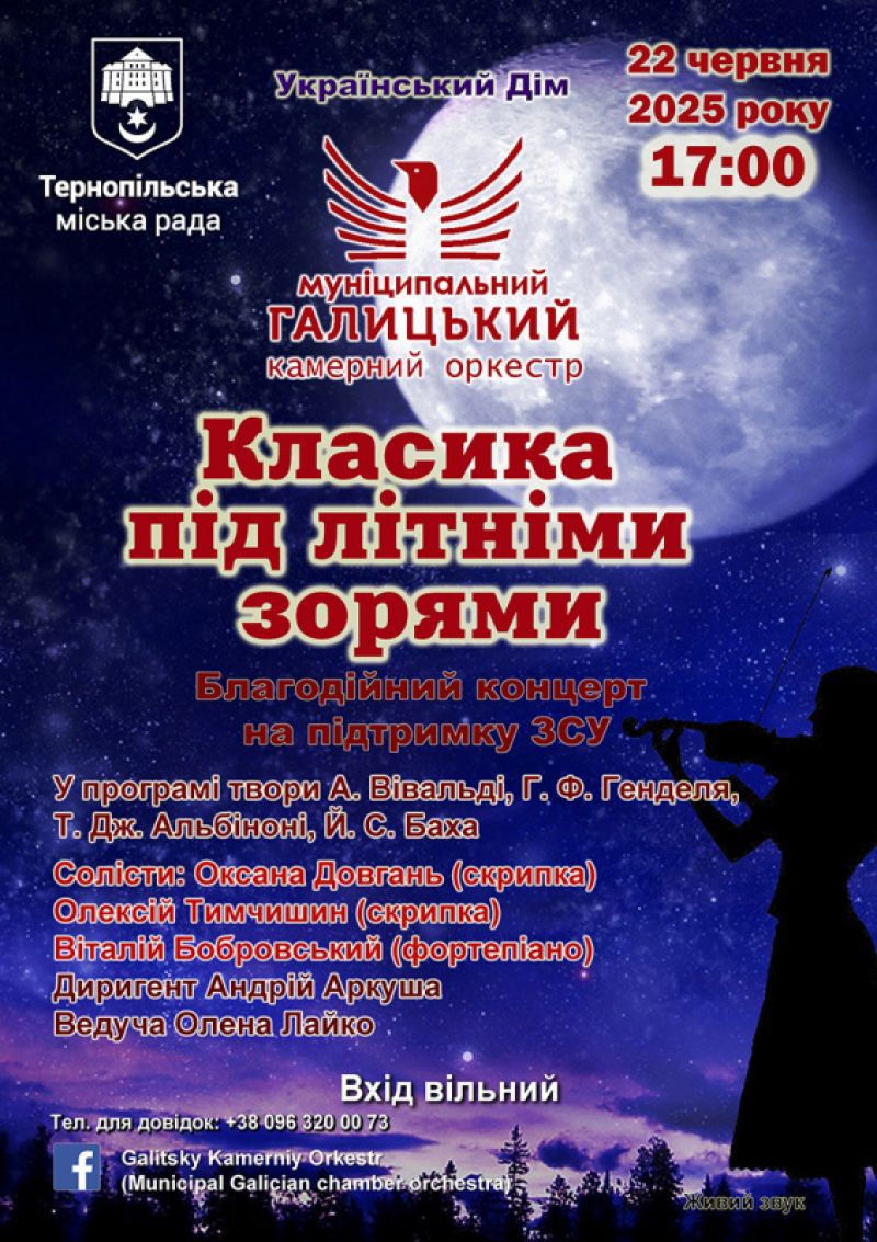 У Тернополі відбудеться благодійний концерт