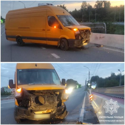 У Тернополі п&#039;яний водій протаранив бетонного відбійника