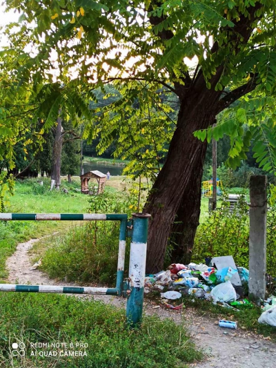 На Тернопільщині &quot;поціновувачі природи&quot; залишили у парку купи сміття (фото)