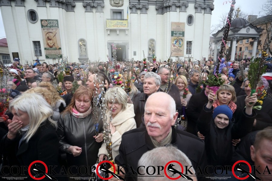 У благословенну Вербну неділю тернополяни освятили вербові гілочки (фото)