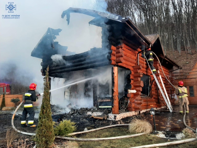 У Тернопільській області згоріла лазня