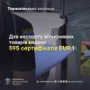 Для експорту вітчизняних товарів Тернопільська митниця видала майже 600 сертифікатів форми EUR.1