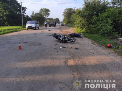 ДТП на Тернопільщині: не розминулися мотоцикл і мопед