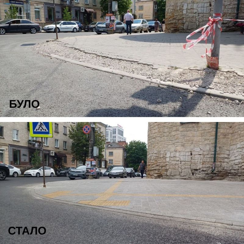 У центрі Тернополя оновили зупинку за принципами безбар’єрності