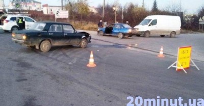 ДТП на Гаївському перехресті: зіткнулися автомобіль Daewoo Nexia та ВАЗ-2107