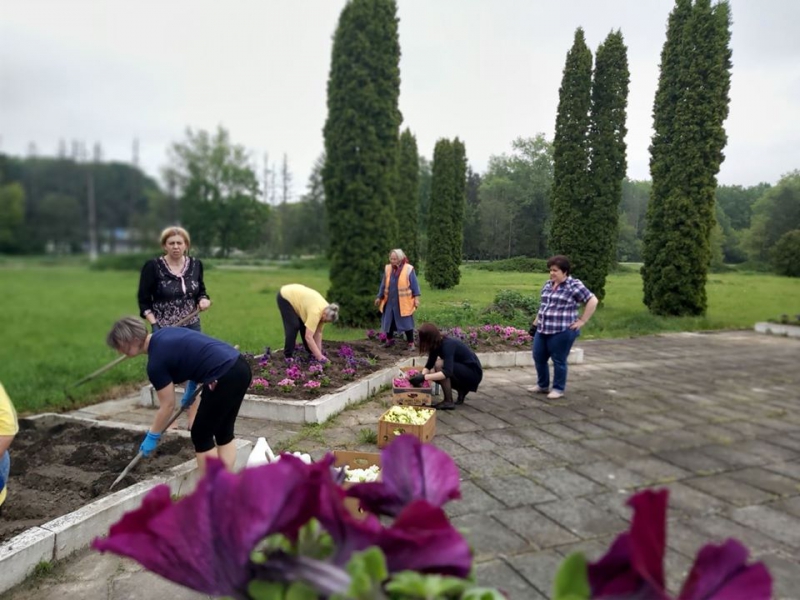 У громаді на Тернопільщині висадили нові клумби