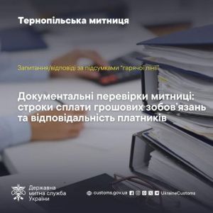Документальні перевірки митниці: строки сплати грошових зобов'язань та відповідальність платників