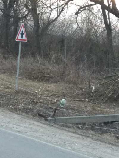 Обірвані електричні проводи два дні лежать на межі двох сіл Тернопільщини (фотофакт)