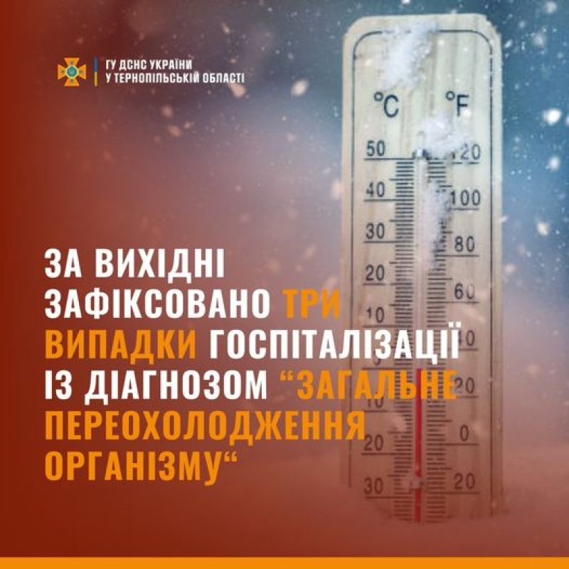 На Тернопільщині знову фіксують випадки переохолодження