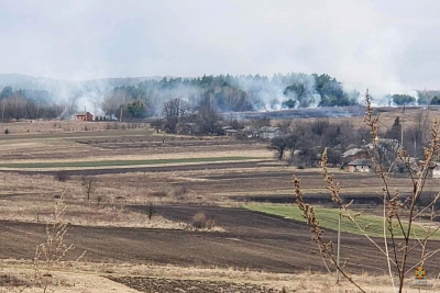 Масштабна пожежа на Тернопільщині: вогонь ледь не перекинувся на житловий сектор