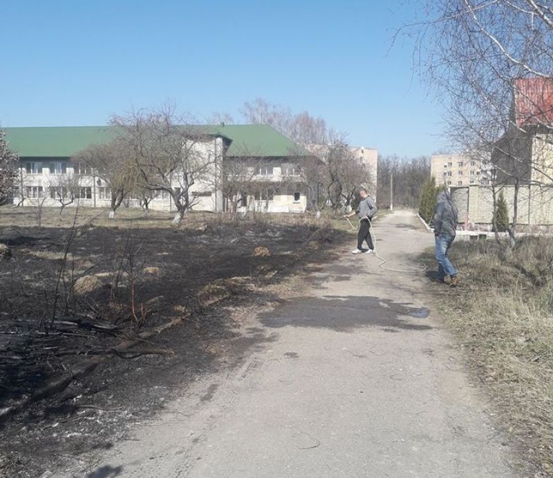 На Тернопільщині рятувальники та очевидці гасили підпалену траву