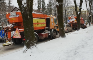 Вулиці Тернополя від снігу очищали понад 20 одиниць спецтехніки