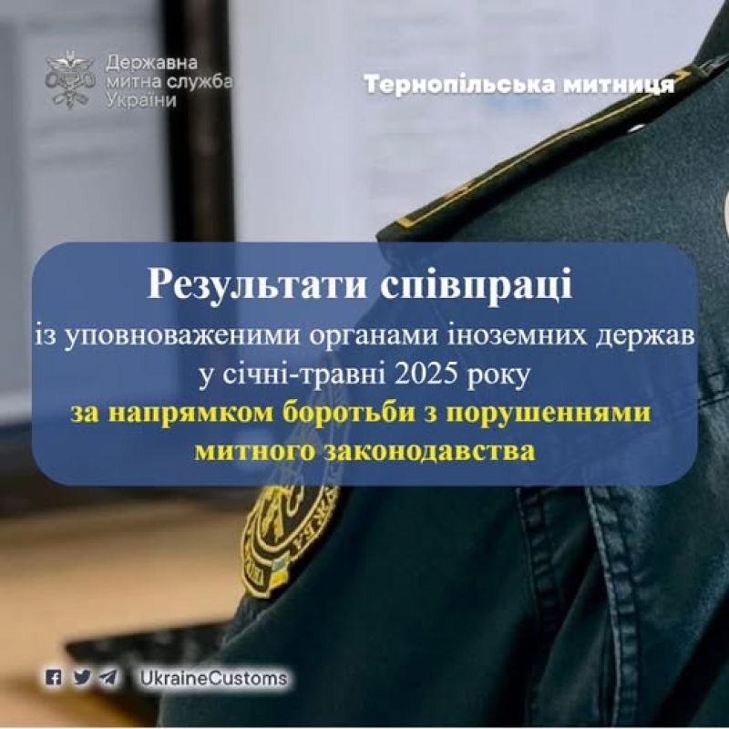 Тернопільська митниця співпрацює з уповноваженими органами іноземних держав