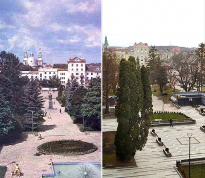 Показали, як виглядав сквер Чорновола у Тернополі 40 років тому (фотофакт)