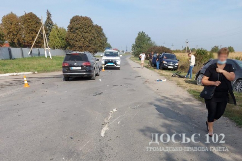 На Тернопільщині під колеса автомобіля потрапив велосипедист