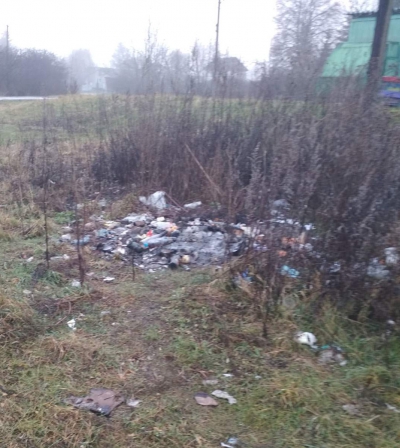 В центрі села на Тернопільщині зробили сміттєзвалище (фотофакт)