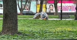 У центрі Тернополя п&#039;яний дебошир пошкодив декоративне пасхальне яйце