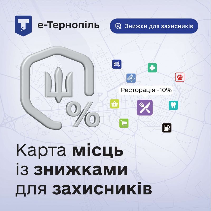 У закладах Тернополя надають знижки для військовослужбовців та ветеранів