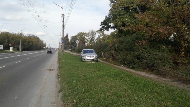 Тернопільські водії вкотре залишають автівки на газоні (фотофакт)