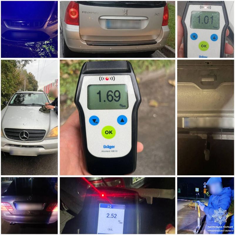 У Тернополі патрульні виявили 7 водіїв, які керували транспортними засобами у стані сп’яніння