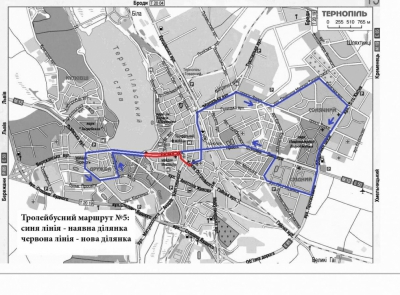 У Тернополі тролейбус № 5 курсує за зміненим маршрутом