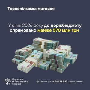 Бюджет країни отримав від Тернопільської митниці майже 570 мільйонів гривень