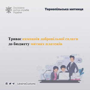 Тернопільська митниця: триває кампанія добровільної сплати до бюджету митних платежів